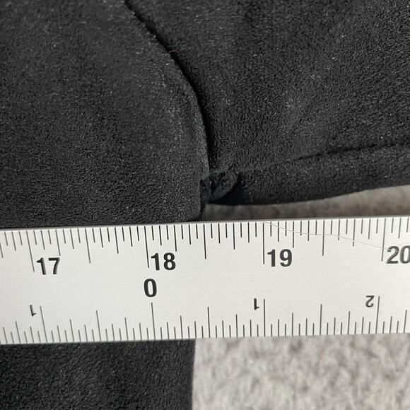 Lord & Taylor Jacket Womens Petite Medium Black Faux Shearling Lined Zip Korea - Picture 6 of 7